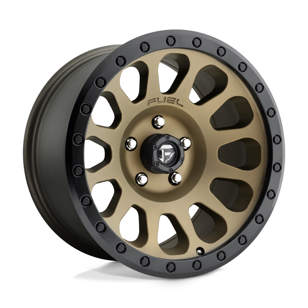 Fuel Wheels D600 Vector 17x8.5 Matte Bronze w/Black Bead Ring 7mm ET 108mm CB 6x139.7