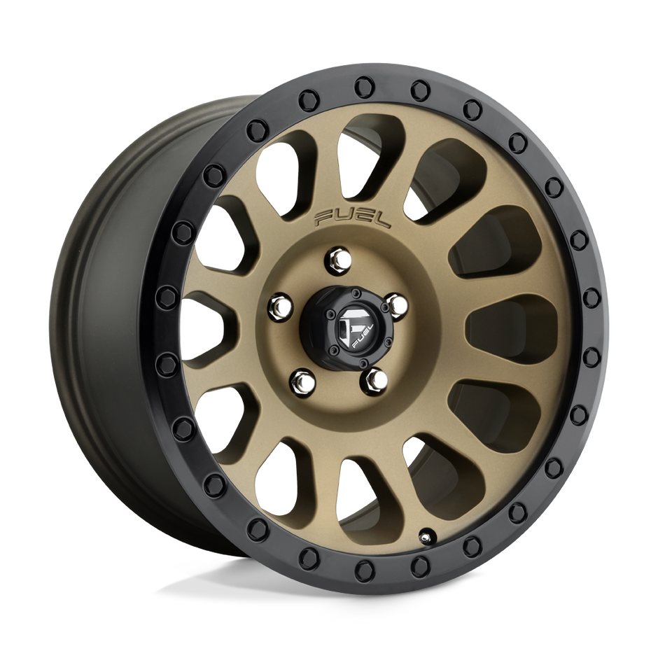 Fuel Wheels D600 Vector 17x8.5 Matte Bronze w/Black Bead Ring 7mm ET 108mm CB 6x139.7