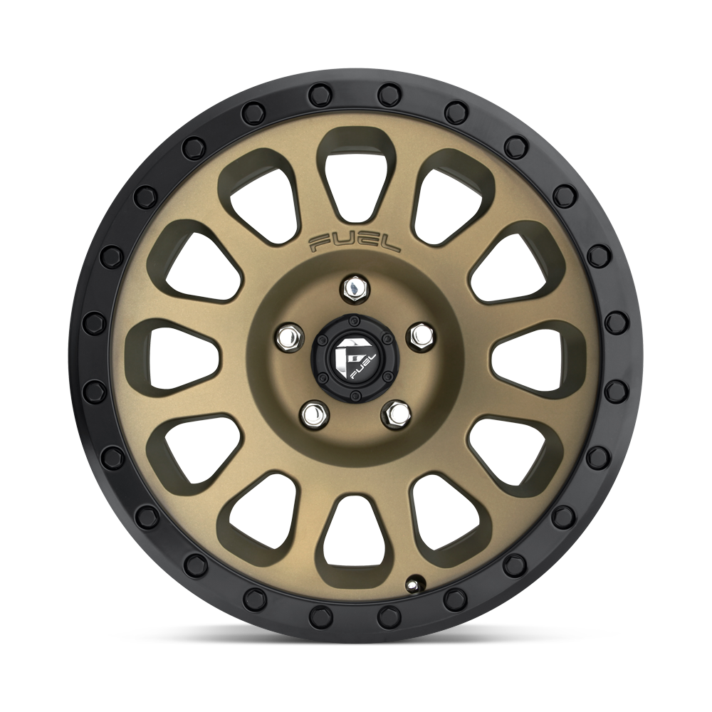 Fuel Wheels D600 Vector 17x8.5 Matte Bronze w/Black Bead Ring 7mm ET 108mm CB 6x139.7