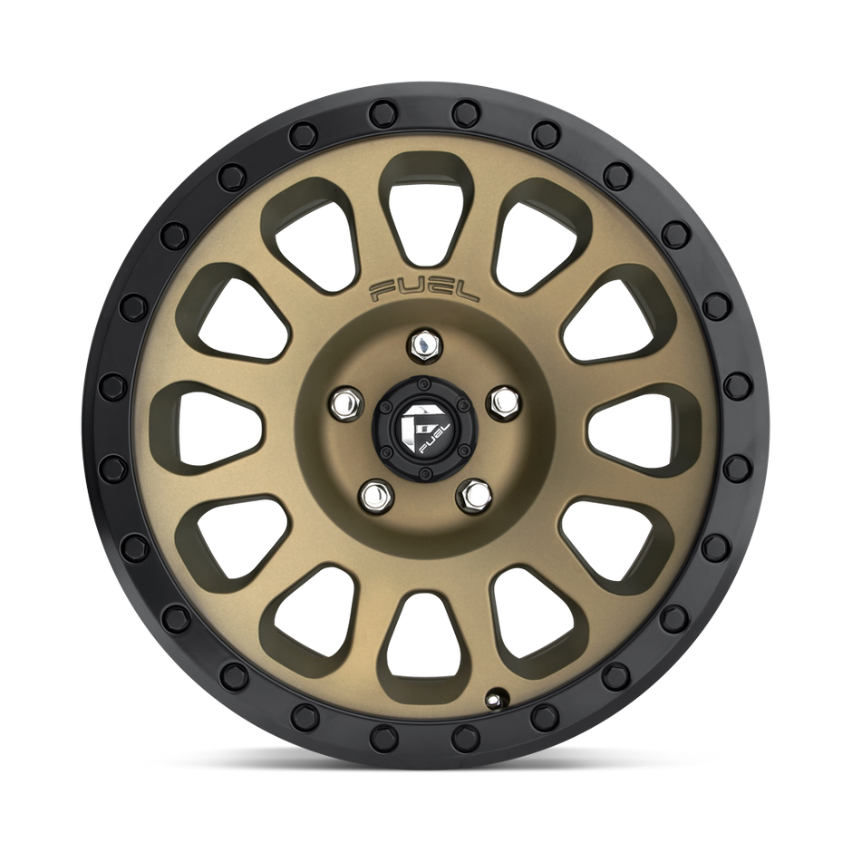 Fuel Wheels D600 Vector 17x8.5 Matte Bronze w/Black Bead Ring 7mm ET 108mm CB 6x139.7