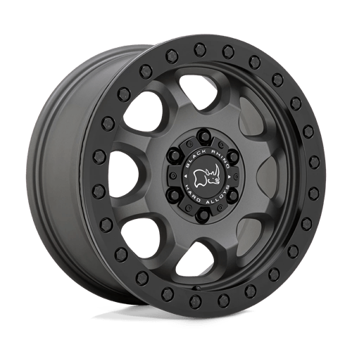 Black Rhino Hard Alloys Venture Beadlock 17x8 Matte Gunmetal w/Black Hardware 38mm ET 84.1mm CB 6x130