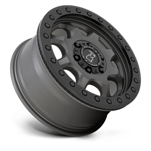 Black Rhino Hard Alloys Venture Beadlock 17x8 Matte Gunmetal w/Black Hardware 38mm ET 84.1mm CB 6x130