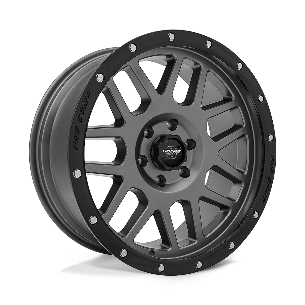 Pro Comp Alloys PA40 Vertigo 20x9 Dark Gray w/Black Lip -12mm ET 87.1mm CB 6x135