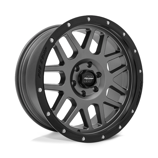 Pro Comp Alloys PA40 Vertigo 20x9 Dark Gray w/Black Lip -12mm ET 87.1mm CB 6x135