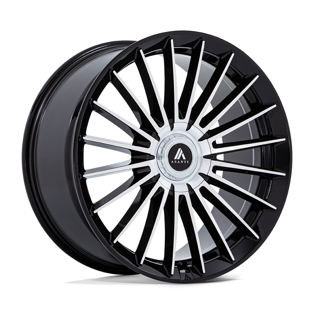 Asanti Wheels AB048 Viceroy 24x10 Gloss Black w/Machined Face 20mm ET 84.1mm CB 5x130