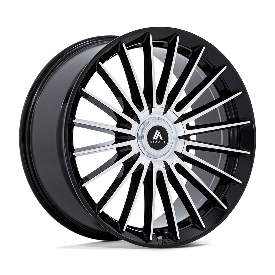 Asanti Wheels AB048 Viceroy 24x10 Gloss Black w/Machined Face 20mm ET 84.1mm CB 5x130