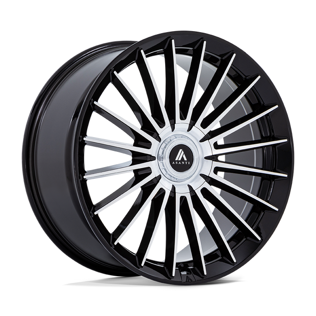 Asanti Wheels AB048 Viceroy 24x10 Gloss Black w/Machined Face 20mm ET 84.1mm CB 5x130