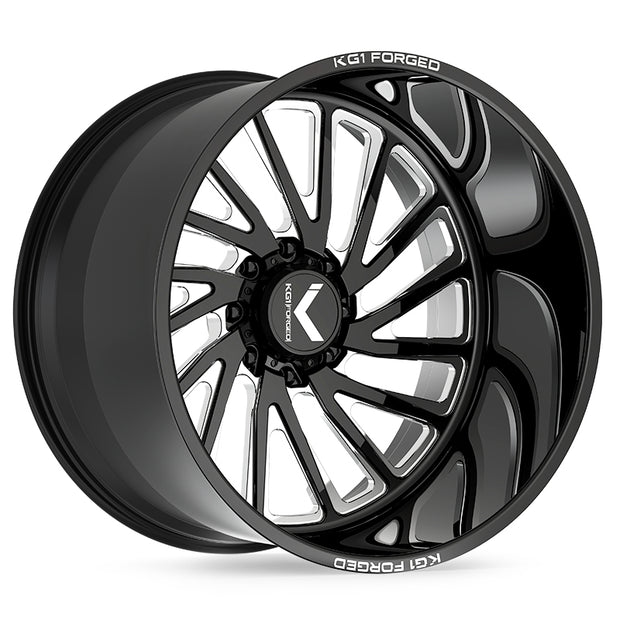 KG1 Forged KF004 Vile-Right Wheel 26x16 Gloss Black Milled -101mm ET 125.1mm CB 8x170