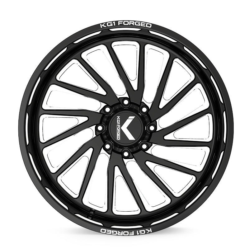 KG1 Forged KF004 Vile-Right Wheel 26x16 Gloss Black Milled -101mm ET 124.3mm CB 8x180