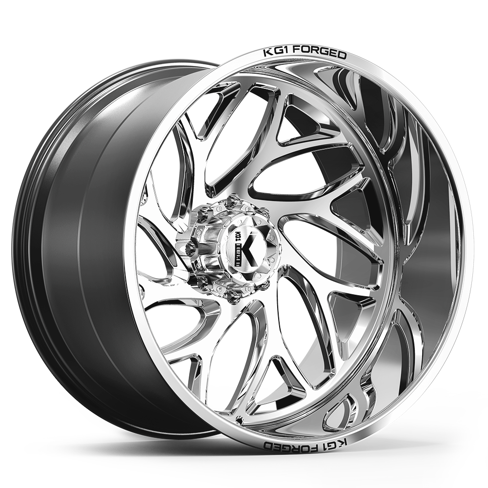 KG1 Forged KC009 Vortex-Right Wheel 24x14 Polished -76mm ET 124.3mm CB 8x180