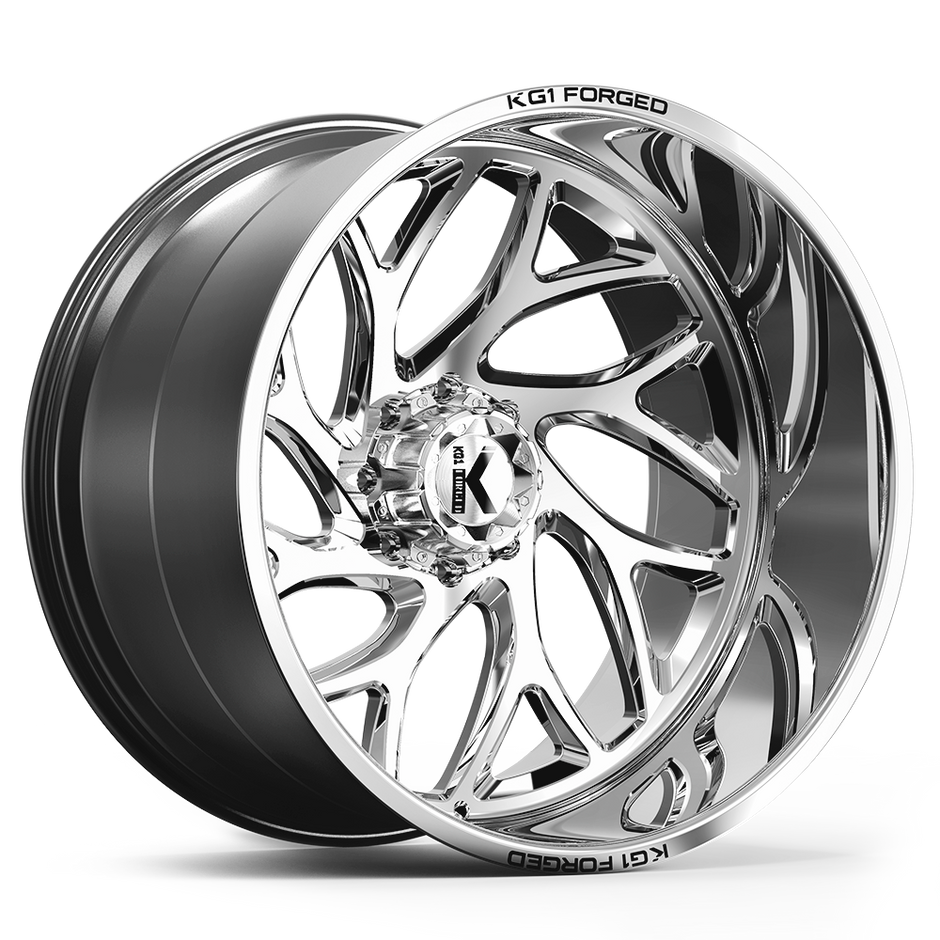 KG1 Forged KC009 Vortex-Right Wheel 24x14 Polished -76mm ET 124.3mm CB 8x180
