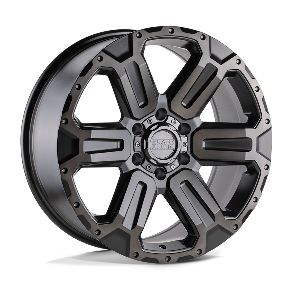 Black Rhino Hard Alloys Wanaka 17x8.5 Matte Gunmetal w/Brushed Face 12mm ET 112.1mm CB 6x139.7
