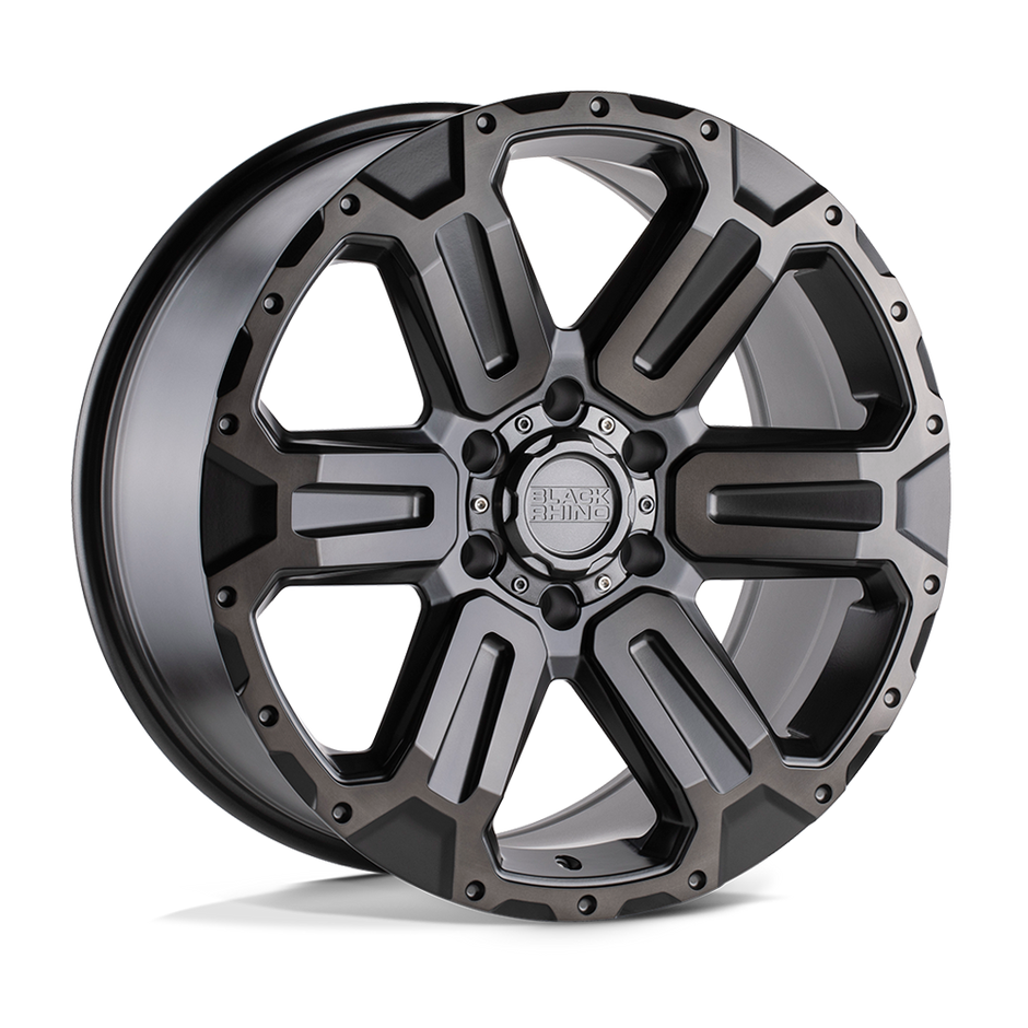 Black Rhino Hard Alloys Wanaka 17x8.5 Matte Gunmetal w/Brushed Face 12mm ET 112.1mm CB 6x139.7