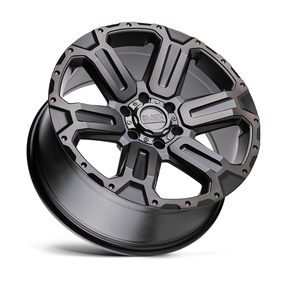 Black Rhino Hard Alloys Wanaka 17x8.5 Matte Gunmetal w/Brushed Face 12mm ET 112.1mm CB 6x139.7