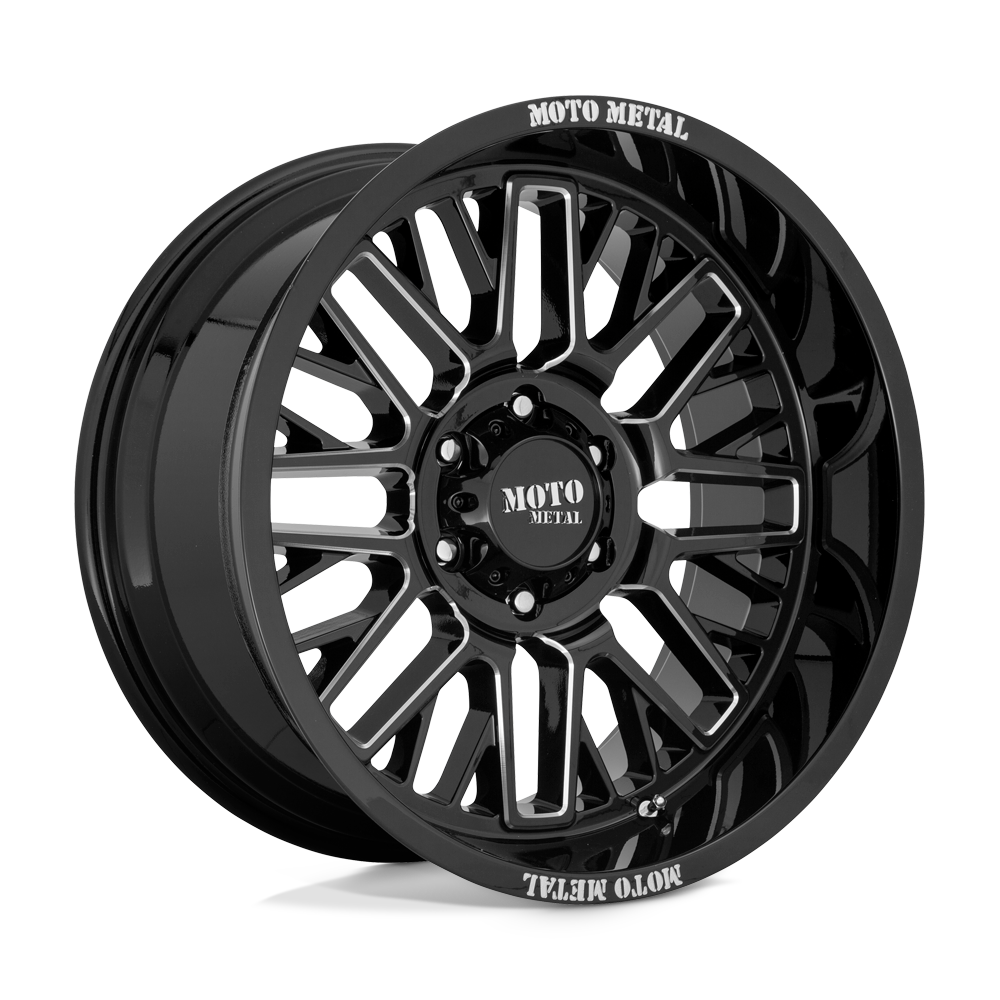 Moto Metal MO802 Warlock 20x9 Gloss Black Milled 18mm ET 66.06mm CB 6x114.3
