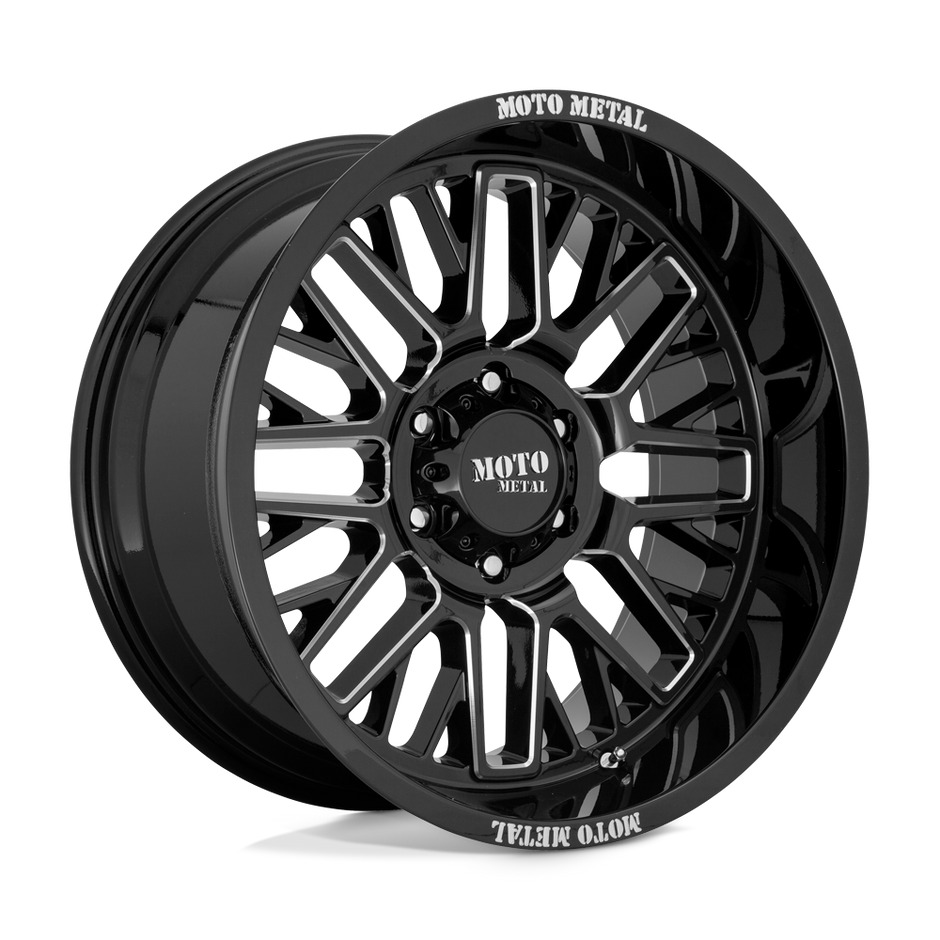 Moto Metal MO802 Warlock 20x9 Gloss Black Milled 18mm ET 66.06mm CB 6x114.3