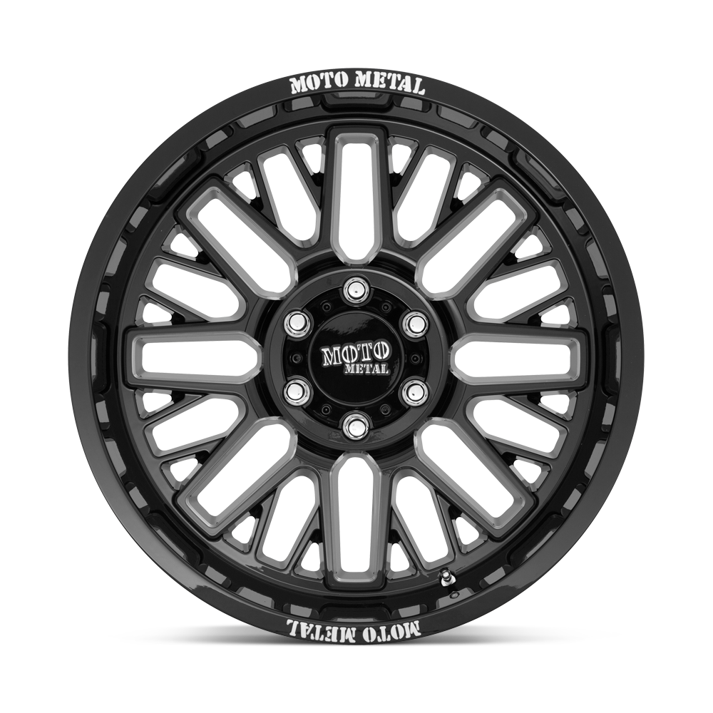 Moto Metal MO802 Warlock 20x9 Gloss Black Milled 18mm ET 66.06mm CB 6x114.3