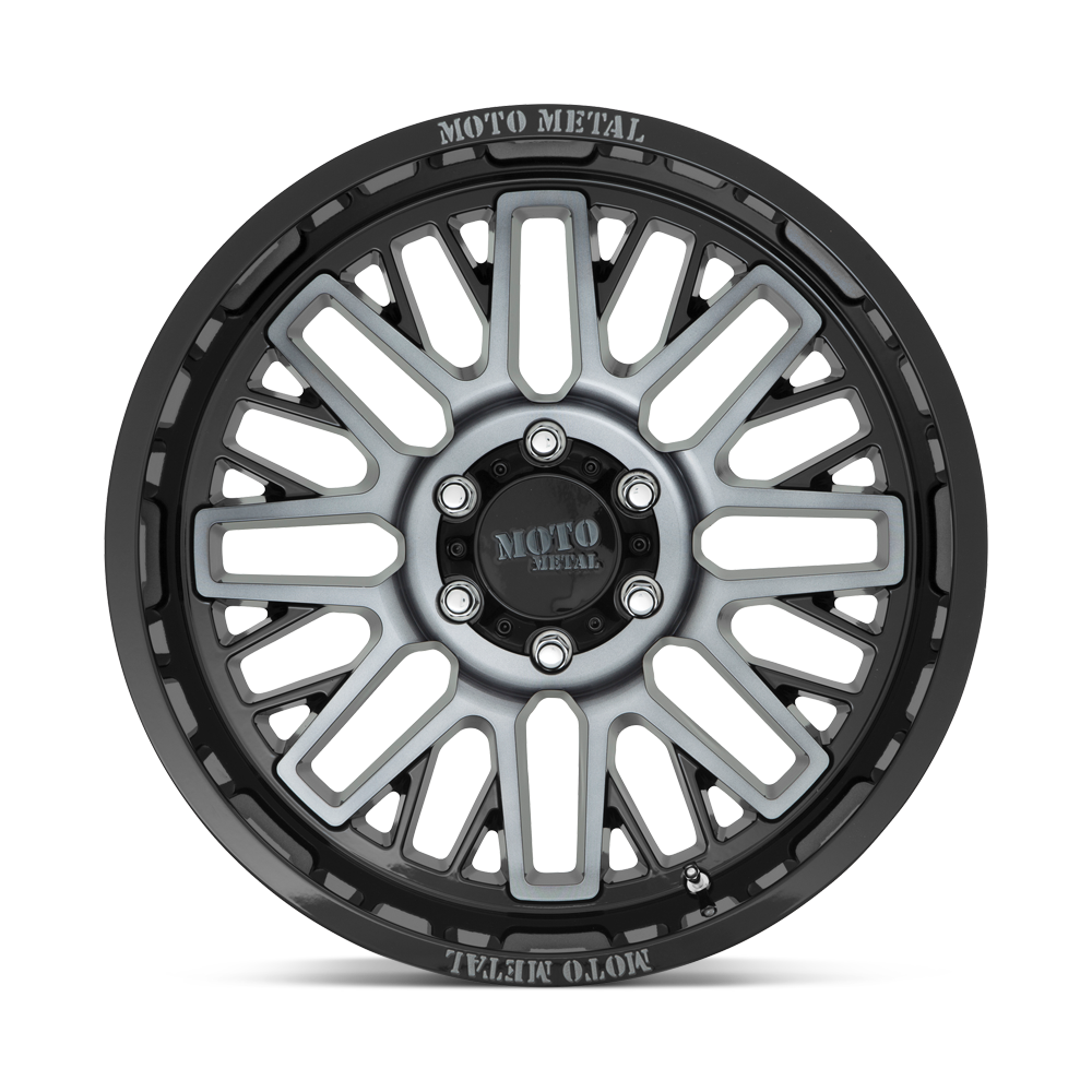 Moto Metal MO802 Warlock 20x10 Gloss Black Machined w/Gray Tint -18mm ET 110.1mm CB 5x150