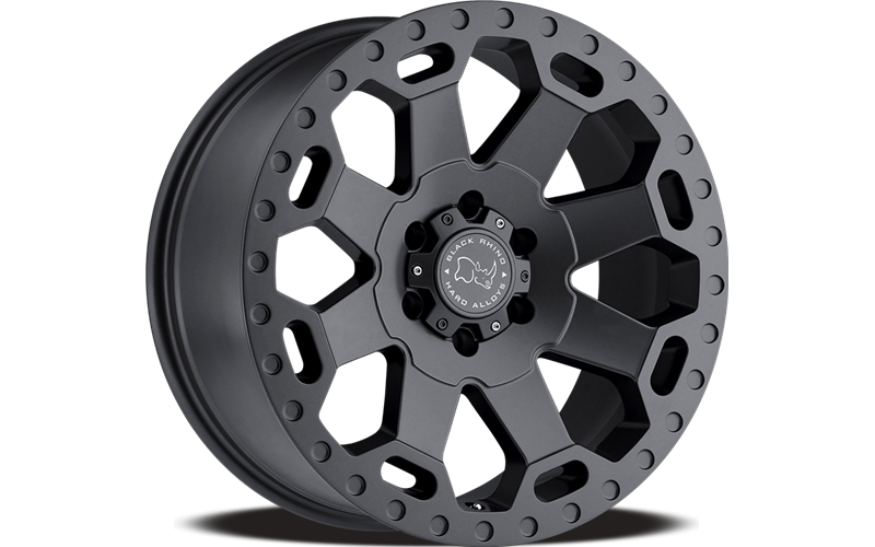 Black Rhino Hard Alloys Warlord 17x8 Matte Black 35mm ET 76.1mm CB 5x120
