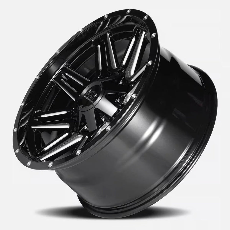 Hardrock Offroad Warrior 20x9 Gloss Black Milled wheel