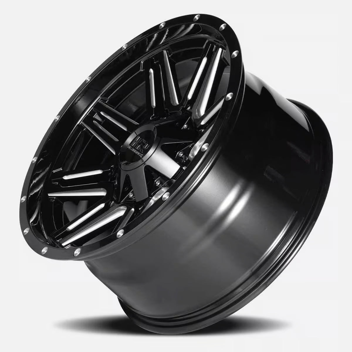 Hardrock Offroad Warrior 20x12 Gloss Black Milled -51mm ET 87mm CB 5x127/5x139.7 wheel