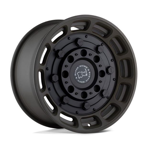 Black Rhino Hard Alloys Warthog 17x8.5 Matte Olive Drab Green w/Black Center -18mm ET 71.5mm CB 5x127
