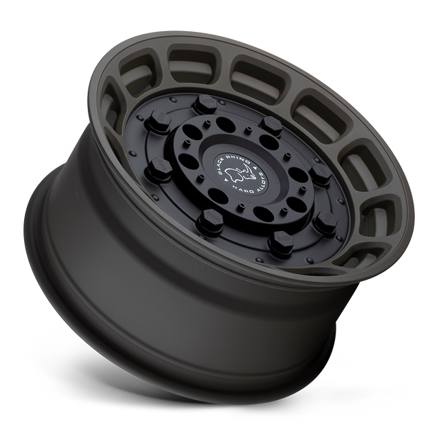 Black Rhino Hard Alloys Warthog 17x8.5 Matte Olive Drab Green w/Black Center -18mm ET 71.5mm CB 5x127