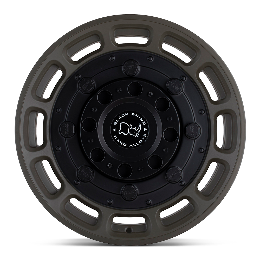 Black Rhino Hard Alloys Warthog 17x8.5 Matte Olive Drab Green w/Black Center -18mm ET 71.5mm CB 5x127