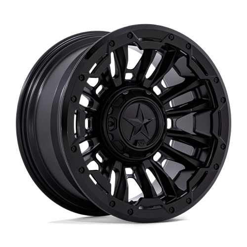 XD Wheels XD870 Bomber 20x10 Matte Black w/Gloss Black Ring -18mm ET 125.1mm CB 8x170 wheel