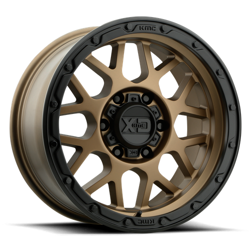 XD Wheels XD135 Grenade OR 20x9 Matte Bronze w/Matte Black Lip wheel