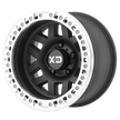 XD Wheels XD229 Machete Crawl Beadlock 17x9 Satin Black w/Machined Ring -38mm ET 72.56mm CB 5x114.3 wheel