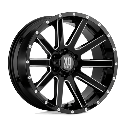 XD Wheels XD818 Heist 20x10 Gloss Black Milled -24mm ET 78.1mm CB 5x127 wheel
