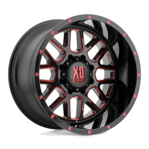XD Wheels XD820 Grenade 17x9 Satin Black Milled w/Rtcc -12mm ET 78.3mm CB 5x127 wheel