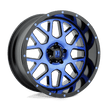 XD Wheels XD820 Grenade 20x10 Satin Black Machined w/Blue Tint -24mm ET 78.1mm CB 5x127 wheel
