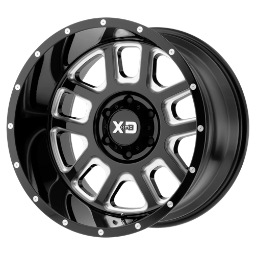 XD Wheels XD828 Delta 20x9 Gloss Black Milled -12mm ET 72.6mm CB 5x127 wheel