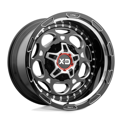 XD Wheels XD837 Demodog 20x12 Gloss Black Milled -44mm ET 106.1mm CB 6x135/6x139.7 wheel