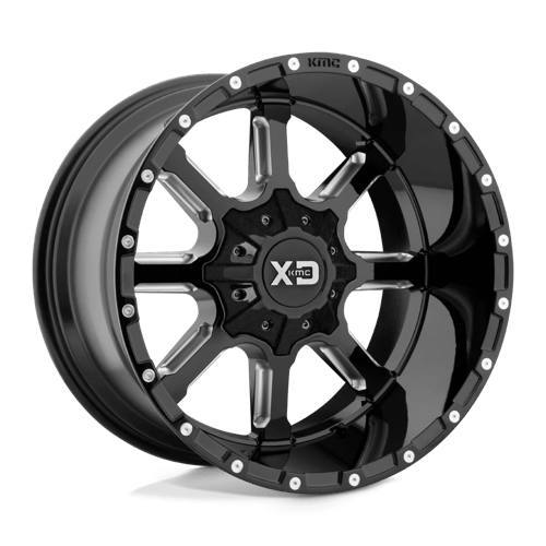 XD Wheels XD838 Mammoth 20x9 Gloss Black Milled wheel