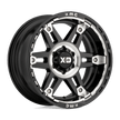 XD Wheels XD840 Spy II 17x9 Gloss Black Machined -12mm ET 106.1mm CB 6x139.7 wheel