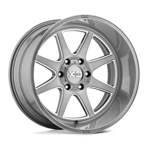 XD Wheels XD844 Pike 22x10 Titanium Brushed Milled -18mm ET 71.5mm CB 5x127 wheel