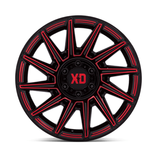 XD Wheels XD867 Specter 20x10 Gloss Black w/Red Tint -18mm ET 106.1mm CB 6x139.7 wheel
