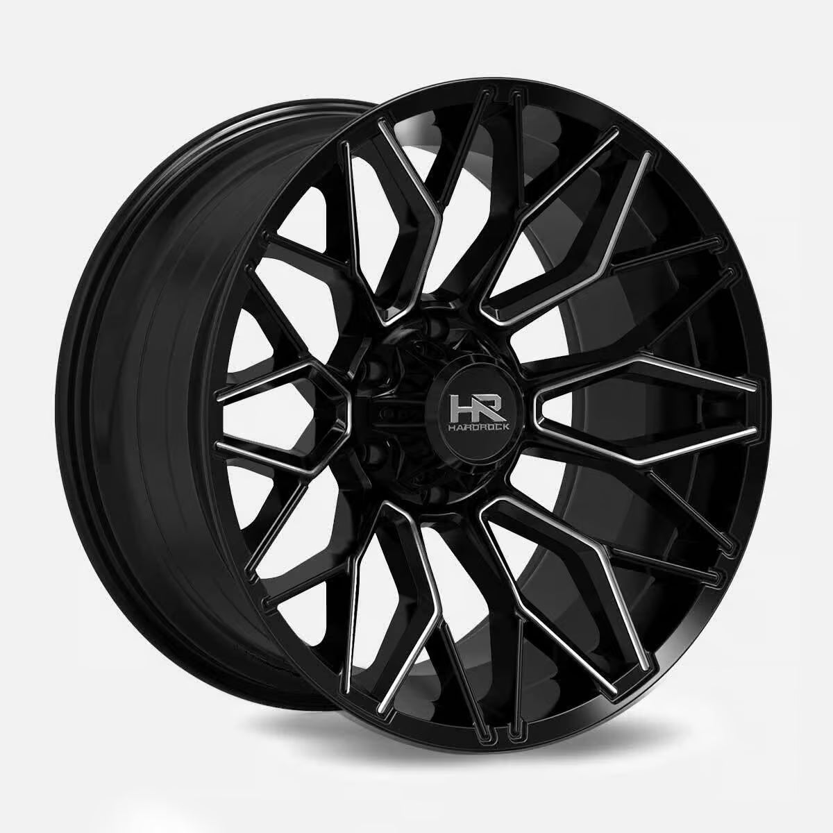 Hardrock Offroad Xcentric Xposed 20x10 Gloss Black Milled -19mm ET 125.2mm CB 8x170 wheel