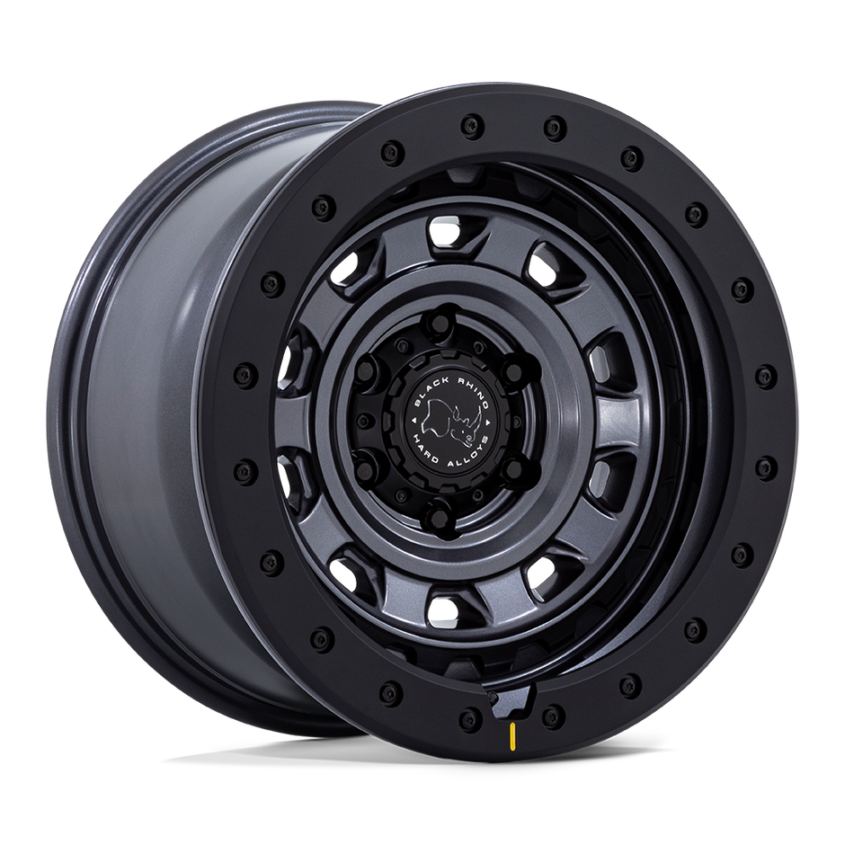 Black Rhino Hard Alloys BR023 Xplorer 16x5.5 Matte Gunmetal w/Matte Black Lip -13mm ET 108mm CB 5x139.7