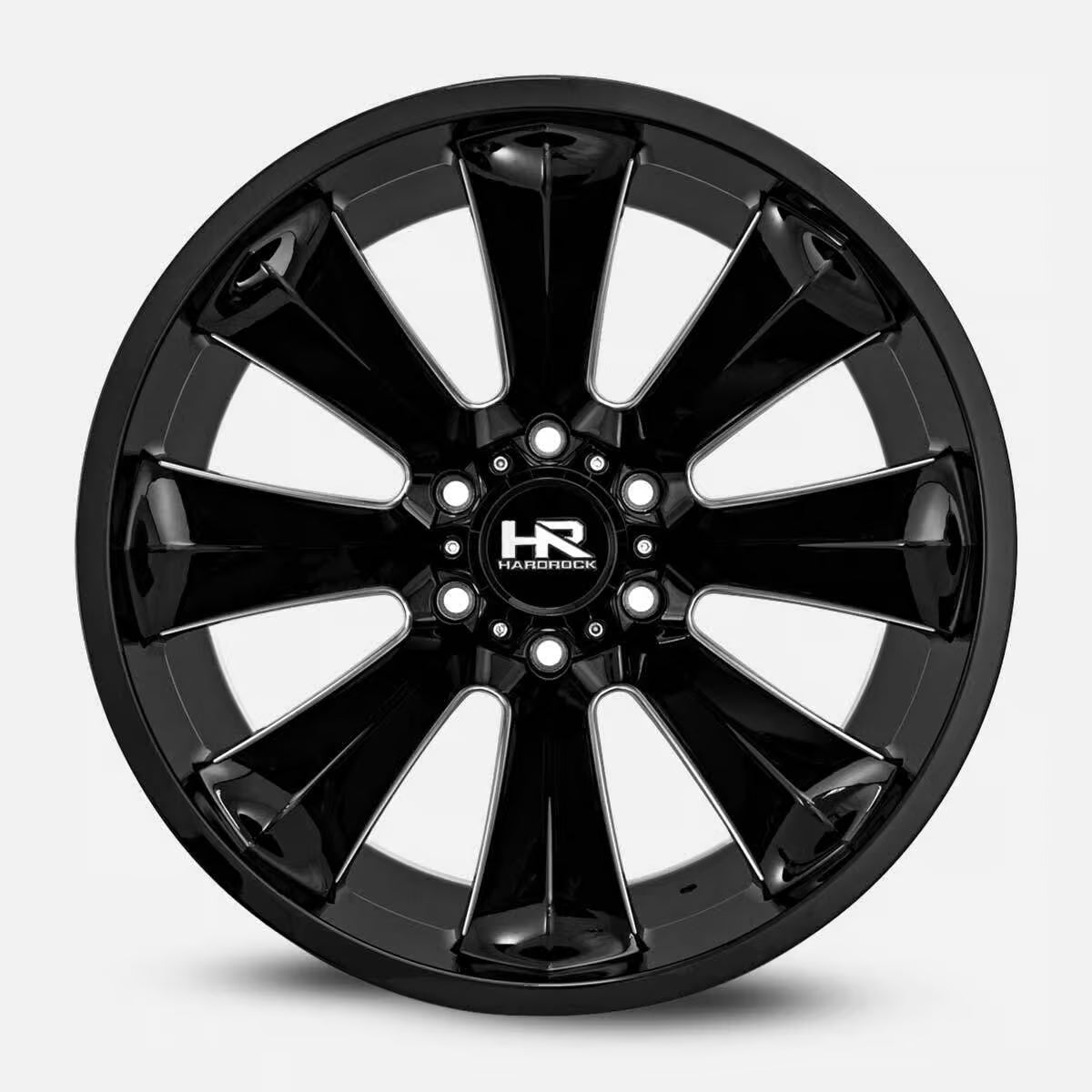 Hardrock Offroad Xplosive Xposed 22x12 Gloss Black Milled -51mm ET 125.2mm CB 8x170 wheel