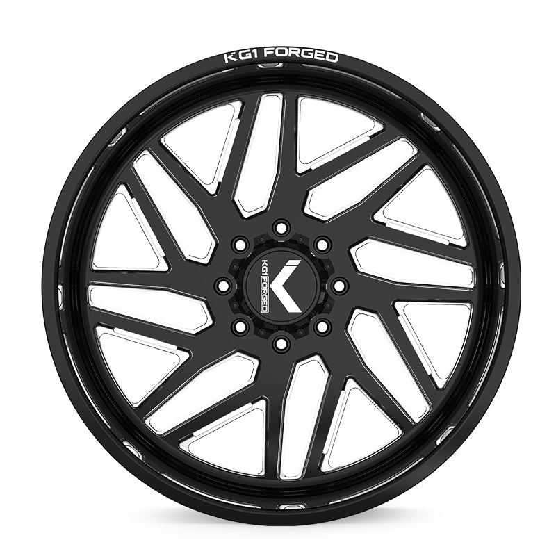 KG1 Forged KF009 Yaz-N-Left Wheel 28x14 Gloss Black Milled -76mm ET 78.1mm CB 6x139.7