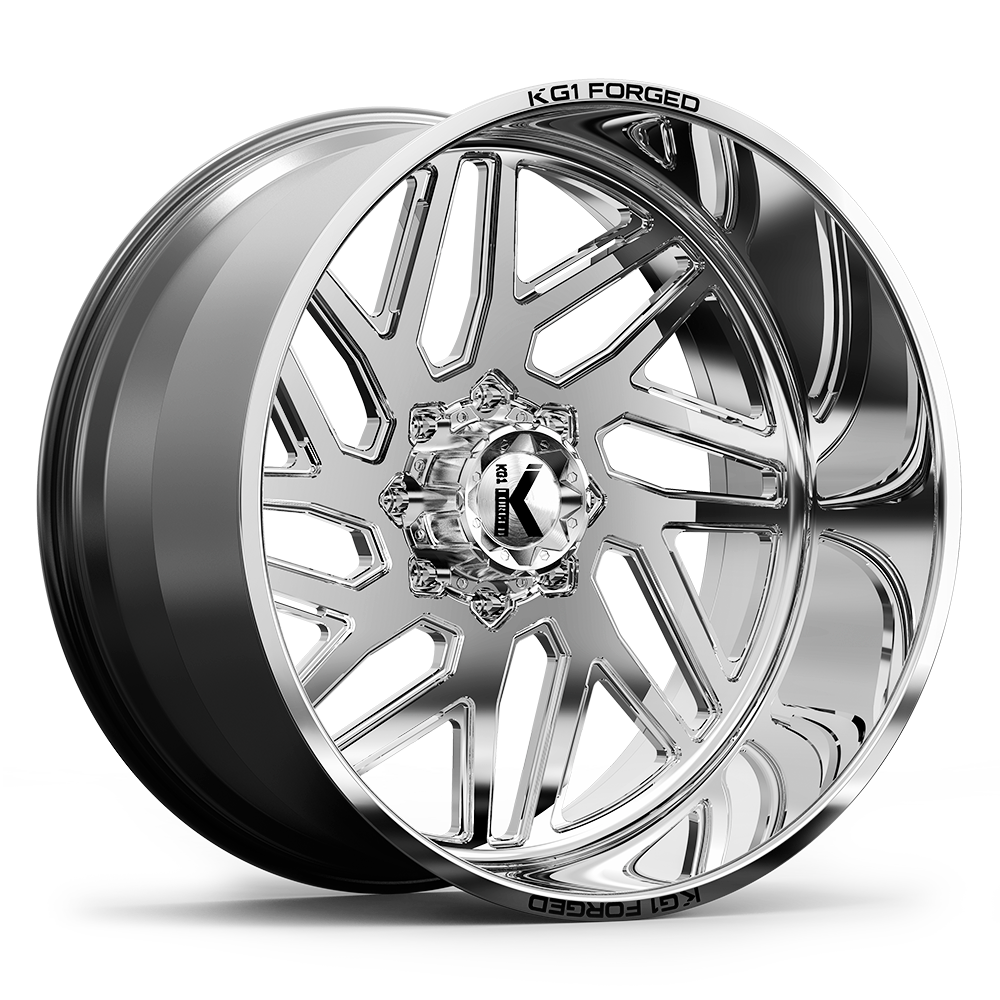 KG1 Forged KF009 Yaz-Left Wheel 22x12 Polished -44mm ET 124.3mm CB 8x180