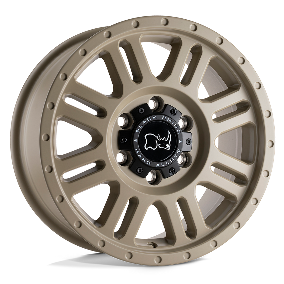 Black Rhino Hard Alloys Yellowstone 17x8 Desert Sand 38mm ET 84.1mm CB 6x130