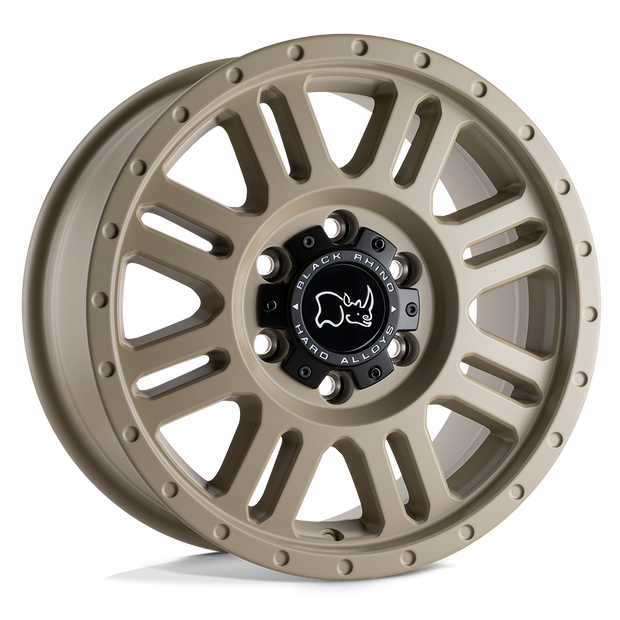 Black Rhino Hard Alloys Yellowstone 17x8 Desert Sand 38mm ET 84.1mm CB 6x130