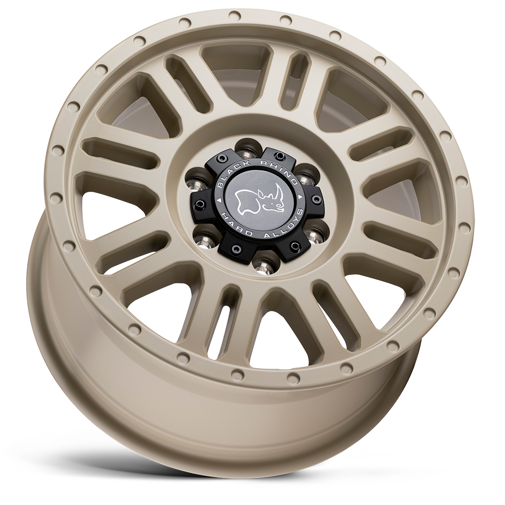 Black Rhino Hard Alloys Yellowstone 17x8 Desert Sand 38mm ET 84.1mm CB 6x130