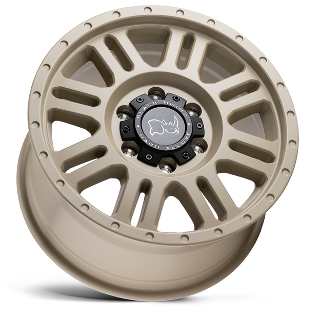 Black Rhino Hard Alloys Yellowstone 17x8 Desert Sand 38mm ET 84.1mm CB 6x130