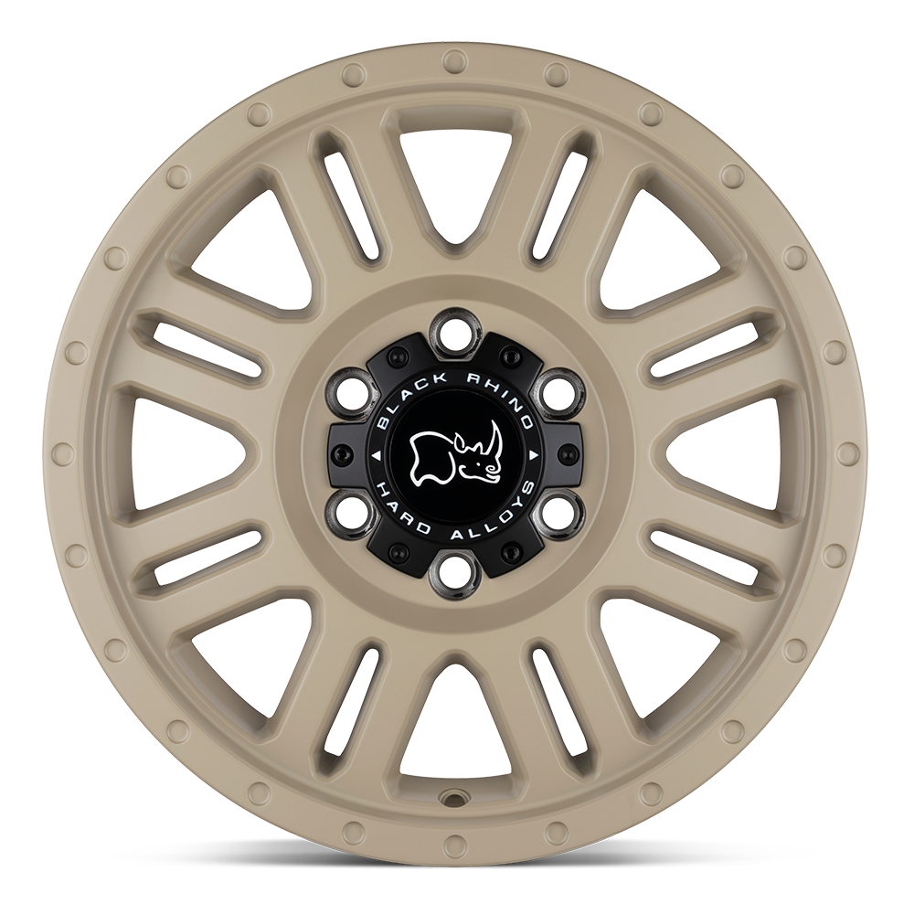 Black Rhino Hard Alloys Yellowstone 17x8 Desert Sand 38mm ET 84.1mm CB 6x130